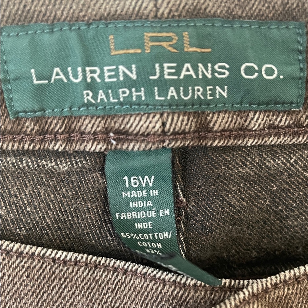 Ralph Lauren Women’s Dark Brown Straight Jeans - Picture 2 of 4